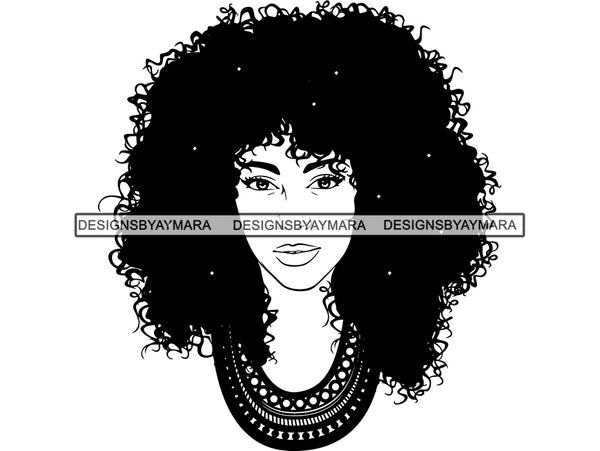 Afro Woman SVG fabulous Goddess Queen African American Ethnicity Afro Hairstyle Beauty Salon Queen Diva Classy Lady  .SVG .EPS .PNG Vector Clipart  Cricut Circuit Cut Cutting