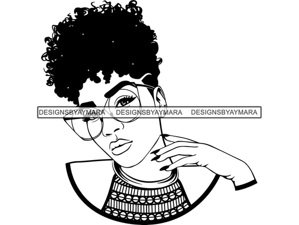 Woman SVG fabulous Goddess Queen African American Ethnicity Afro Hairstyle Beauty Salon Queen Diva Classy Lady  .SVG .EPS .PNG Vector Clipart  Cricut Circuit Cut Cutting
