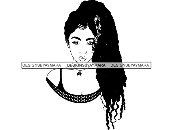 Afro Woman SVG fabulous Goddess Queen African American Ethnicity Braids Dreads Hairstyle Beauty Salon Queen Diva Classy Lady  .SVG .EPS .PNG Vector Clipart  Cricut Circuit Cut Cutting