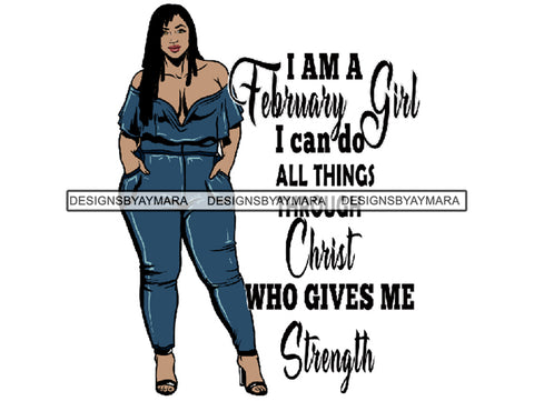 February Birthday Queen Goddess Divas Classy Lady God Quotes .SVG .EPS .PNG Vector Clipart Perfect For Printing Not For Cutting