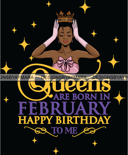 February Birthday Queen SVG Cutting Files For Cricut and More.