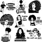 Bundle 9 Afro Beautiful Woman SVG Cutting Files For Silhouette and Cricut