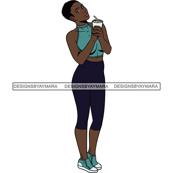 Bundle 10 Melanin Love Chilling Eating Drinking SVG Files For Cutting and More!