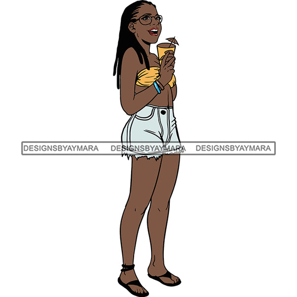 Bundle 10 Melanin Love Chilling Eating Drinking SVG Files For Cutting and More!