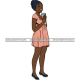 Bundle 10 Melanin Love Chilling Eating Drinking SVG Files For Cutting and More!