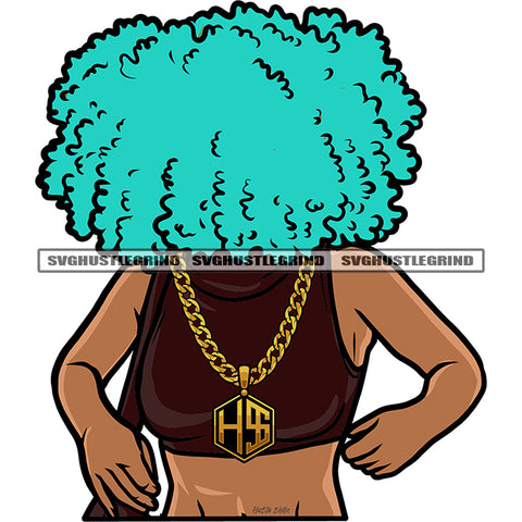 Afro Woman Standing Sexy Dress Afro Color Hair Style Design Element White Background Sexy Pose African American Woman SVG JPG PNG Vector Clipart Cricut Cutting Files