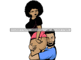 Black Couple Goals SVG Relationship African Ethnicity Falling in Love Happiness Young Adult EPS .PNG Vector Clipart Cricut Circuit Cut Cutting
