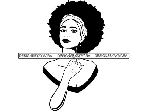 Beautiful Goddess Woman .SVG Fabulous Diva Classy Lady Nubian Queen .SVG .EPS .PNG .JPG Vector Clipart Cricut Circuit Cut Cutting