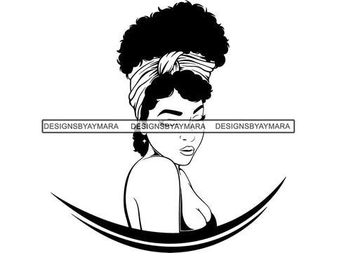 Beautiful Goddess Woman .SVG Fabulous Diva Classy Lady Nubian Queen .SVG .EPS .PNG .JPG Vector Clipart Cricut Circuit Cut Cutting