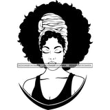 Afro Beautiful Black Woman SVG African American Ethnicity Queen Diva Classy Lady  .SVG .EPS .PNG Vector Clipart Cricut Circuit Cut Cutting