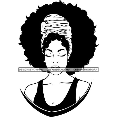 Afro Beautiful Black Woman SVG African American Ethnicity Queen Diva Classy Lady  .SVG .EPS .PNG Vector Clipart Cricut Circuit Cut Cutting