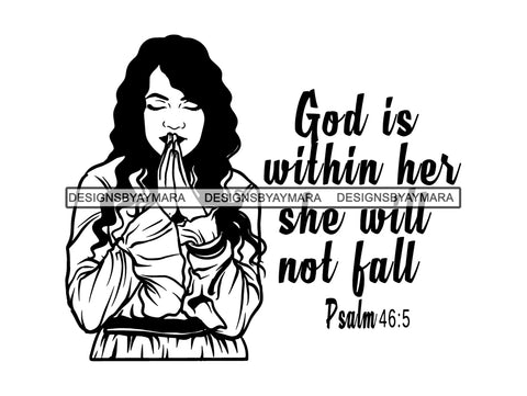 Woman Praying God Cut Files For Silhouette and Cricut