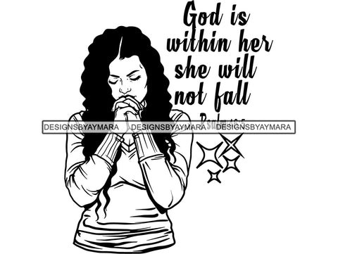 Woman Praying God Cut Files For Silhouette and Cricut