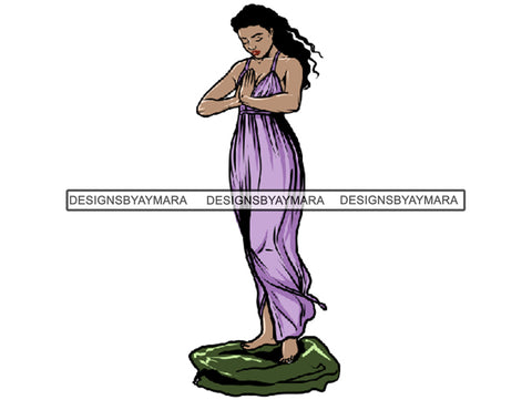Woman Praying God PNG Perfect For Print