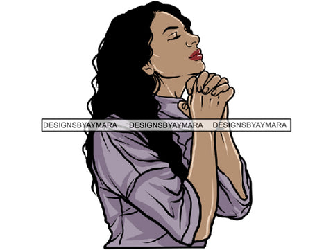 Woman Praying God PNG Perfect For Print