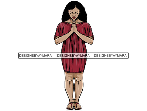 Woman Praying God PNG Perfect For Print