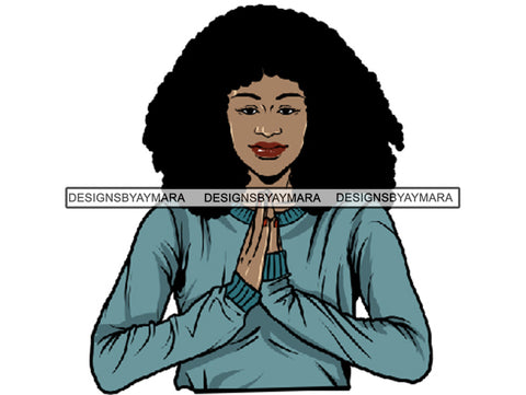 Woman Praying God PNG Perfect For Print