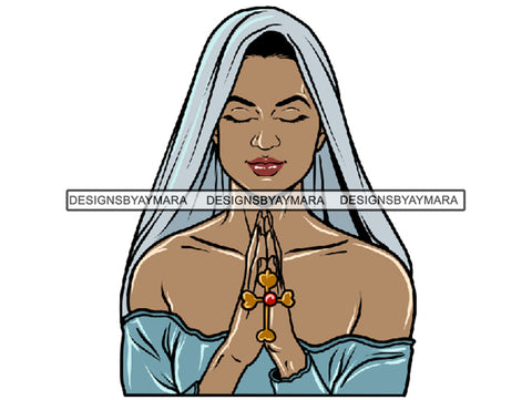 Woman Praying God PNG Perfect For Print