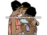 African Girls Praying God PNG File For Print