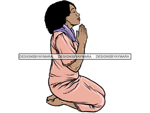 Woman Praying God PNG Perfect For Print
