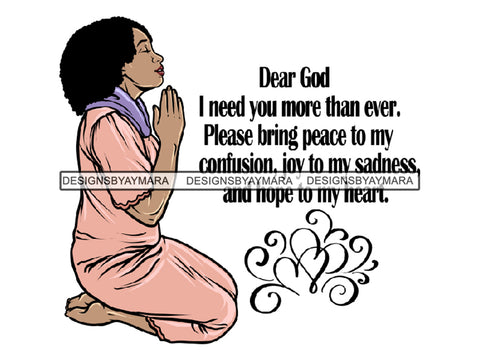 Woman Praying God PNG Perfect For Print