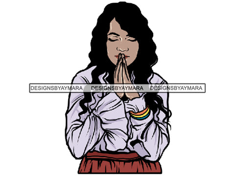 Woman Praying God PNG Perfect For Print