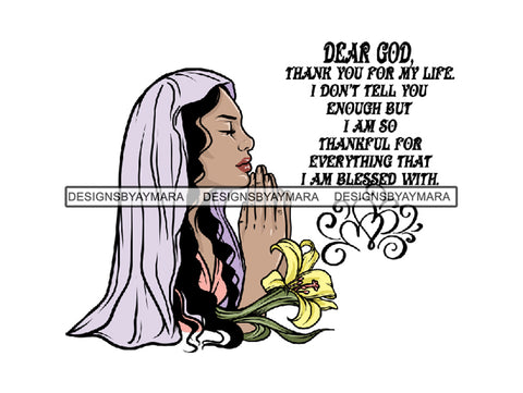 Woman Praying God PNG Perfect For Print