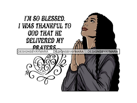 Woman Praying God PNG Perfect For Print