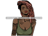 Tattoo Nubian Goddess Dreadlocks Braids Hairstyle PNG Files For Print Not For Cutting