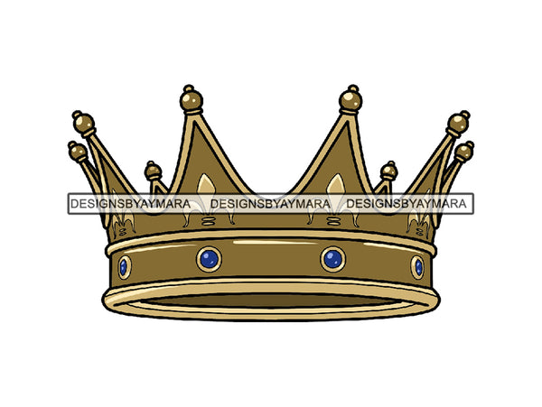 Gold Crown King Queen Royal Royalty Monarchy Kingdom Ruler Prince Princess Tiara Throne Treasure .SVG .JPG .EPS .PNG Vector Clipart Cricut Cutting Cut