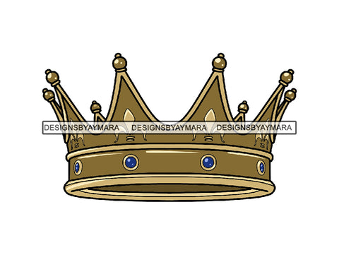 Gold Crown King Queen Royal Royalty Monarchy Kingdom Ruler Prince Princess Tiara Throne Treasure .SVG .JPG .EPS .PNG Vector Clipart Cricut Cutting Cut