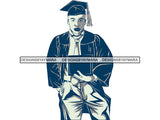 Graduation Man Model Confidence Power Male Attractive Men .SVG .JPG .PNG With Transparent Background Vector Clipart Not For Cutting