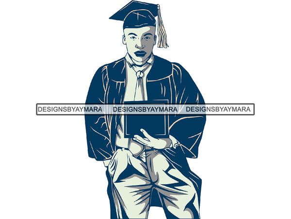 Graduation Man Model Confidence Power Male Attractive Men .SVG .JPG .PNG With Transparent Background Vector Clipart Not For Cutting
