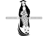 Graduation Woman #8 SVG Cut Files For Silhouette and Cricut