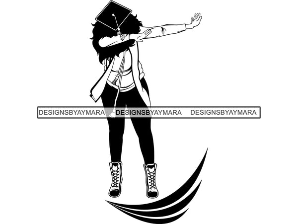School Graduation Woman SVG Fabulous Goddess Life Goals Achievements Diva Classy Lady  .SVG .EPS .PNG Vector Silhouettes Clipart  Cricut Circuit Cut Cutting