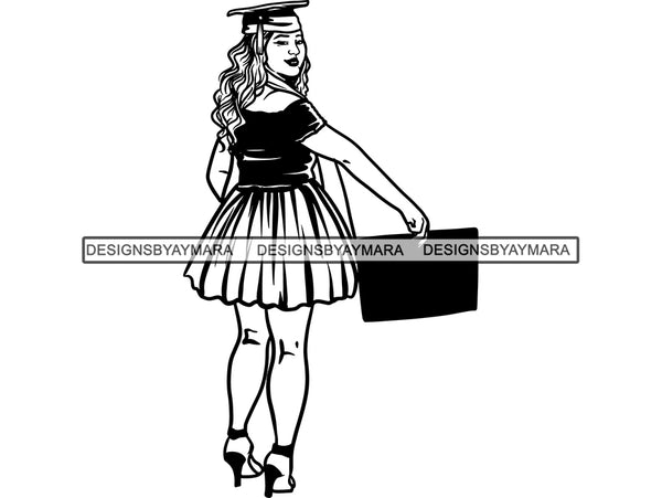 School Graduation SVG Fabulous Goddess Beautiful Woman Life Goals Achievements Smart Queen Wise Diva Classy Lady  .SVG .EPS .PNG Vector Clipart  Cricut Circuit Cut Cutting