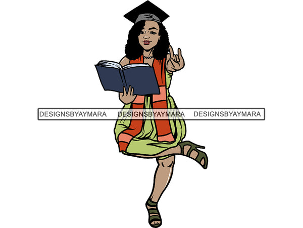 Graduation Woman Goal Accomplished Goddess Happiness Queen Diva Classy Lady .JPG .SVG.PNG With A Transparent Background Vector Clipart Not For Cutting
