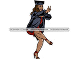 Graduation Woman Goal Accomplished Goddess Happiness Queen Diva Classy Lady .JPG .SVG.PNG With A Transparent Background Vector Clipart Not For Cutting