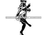 Graduation Woman Student SVG For Silhouette and Cutting File