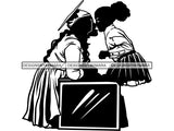 Graduation Woman Student SVG For Silhouette and Cutting File