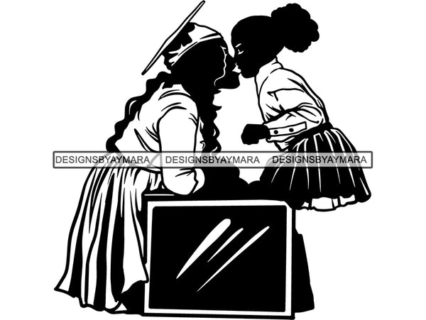 Graduation Woman Student SVG For Silhouette and Cutting File