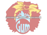 Black Baby Girl Babies Chewing Gum African American Cute Little Angel Happy Innocence God Love Adorable .SVG .EPS .PNG Vector Clipart Digital Download