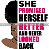 Afro Woman Half Face Life Quotes SVG Cutting Files For Silhouette and Cricut and More!