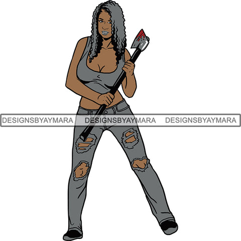 Afro Black Woman Halloween SVG Cutting Files For Silhouette Cricut and More