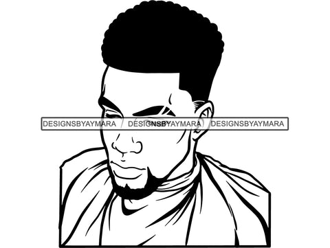 Afro Man #10 SVG Cut Files For Silhouette and Cricut