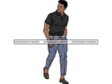 Handsome Black Man PNG For Print