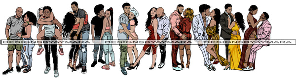 Bundle 10 Sexy Couple Goals PNG Relationship Family Love Happiness Young Adult EPS .PNG Vector Clipart Not For Cutting