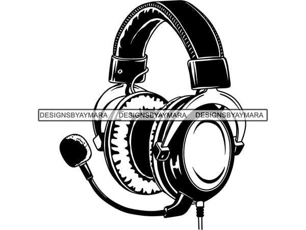 Headphone Earphone Ear Music Red Sound Wireless Bluetooth Headset Headgear Design Song Bluetooth.PNG .SVG Clipart Vector Cricut Cut Cutting