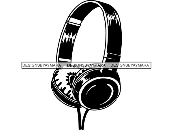 Headphone Earphone Ear Music Red Sound Wireless Bluetooth Headset Headgear Design Song Bluetooth.PNG .SVG Clipart Vector Cricut Cut Cutting