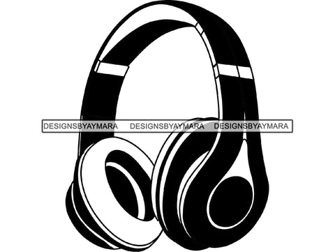 Headphone Earphone Ear Music Red Sound Wireless Bluetooth Headset Headgear Design Song Bluetooth.PNG .SVG Clipart Vector Cricut Cut Cutting